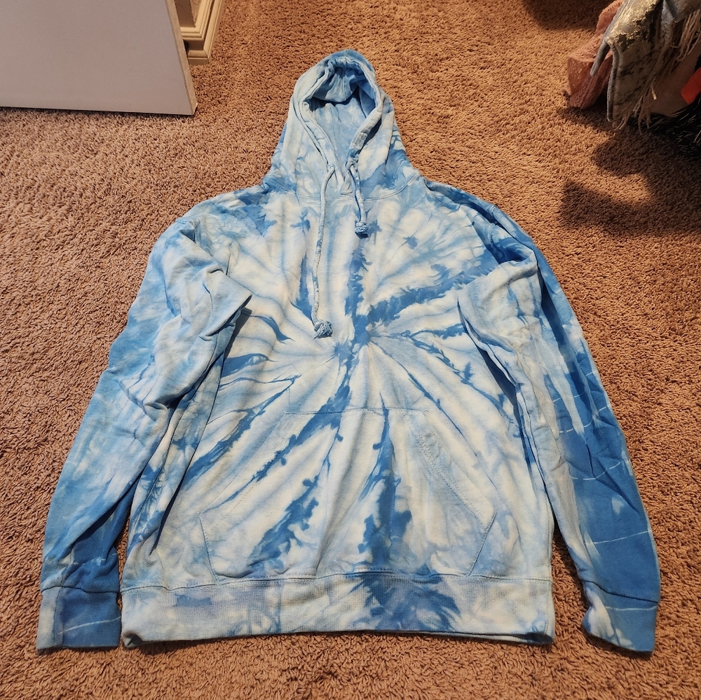 Blue Tie-Dye Hoodie